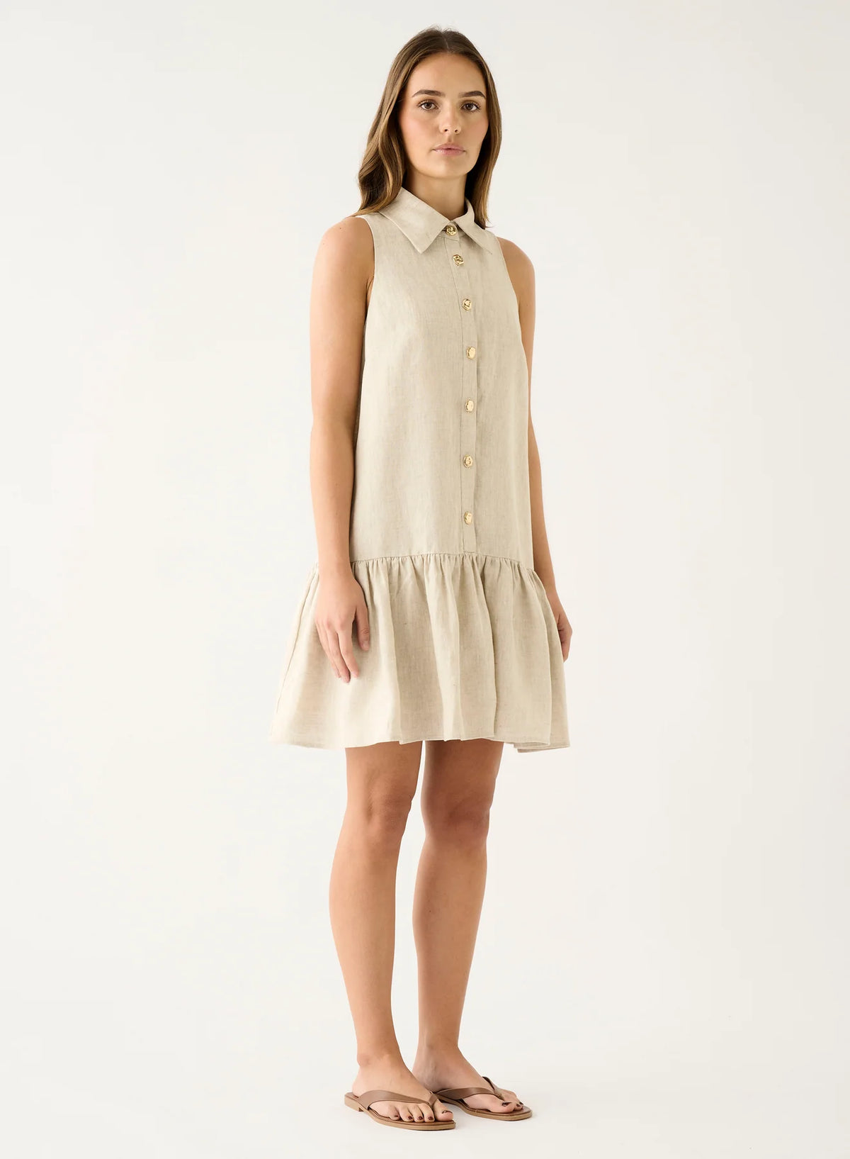 ESMAEE Olivia Mini Dress - Natural