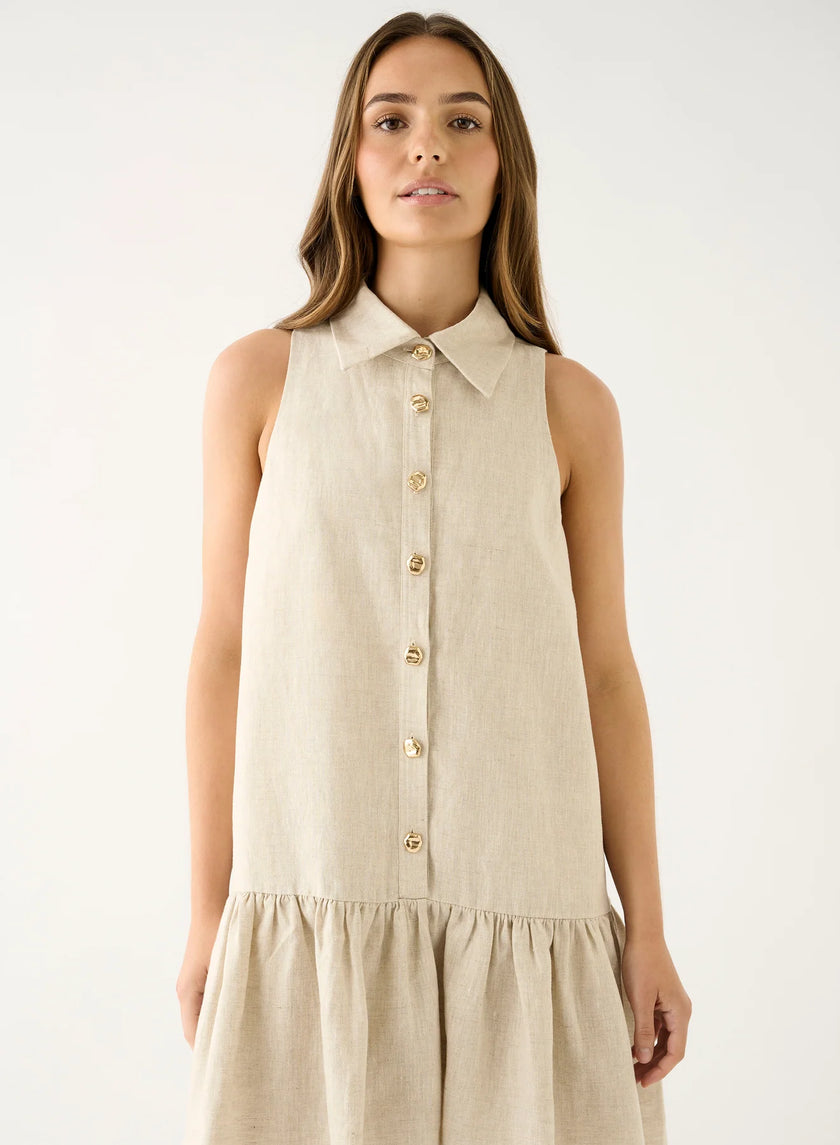 ESMAEE Olivia Mini Dress - Natural