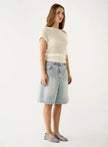 ESMAEE Bayview Denim Bermuda Shorts - Ice Blue Denim