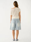 ESMAEE Bayview Denim Bermuda Shorts - Ice Blue Denim