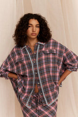 Kinga Csilla Etoffe Check Chalm Shirt