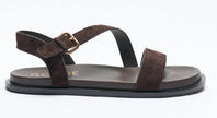 WALNUT Henny Leather Sandal - Chocolate Brown