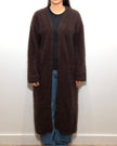 HONEY Long Pocket Cashmere Cardigan - Chocolate