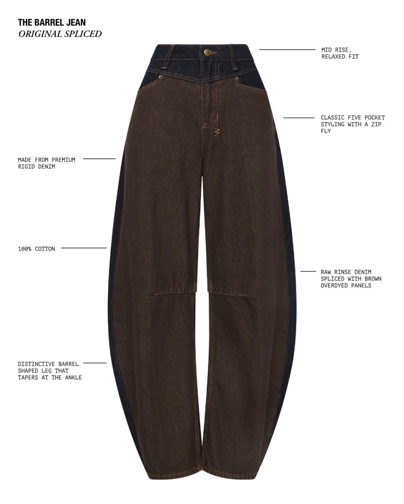 Ksubi barrel jean original spliced