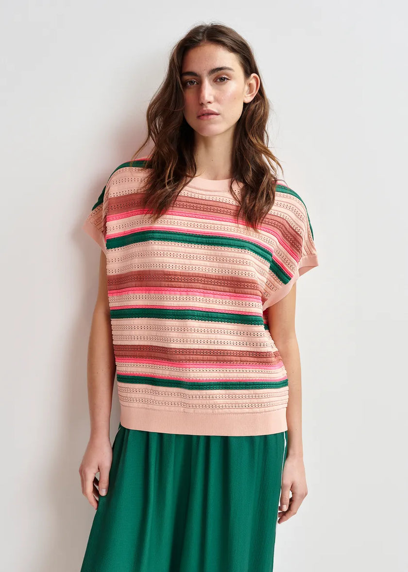 Essentiel Antwerp Hali Stripe SS Knit