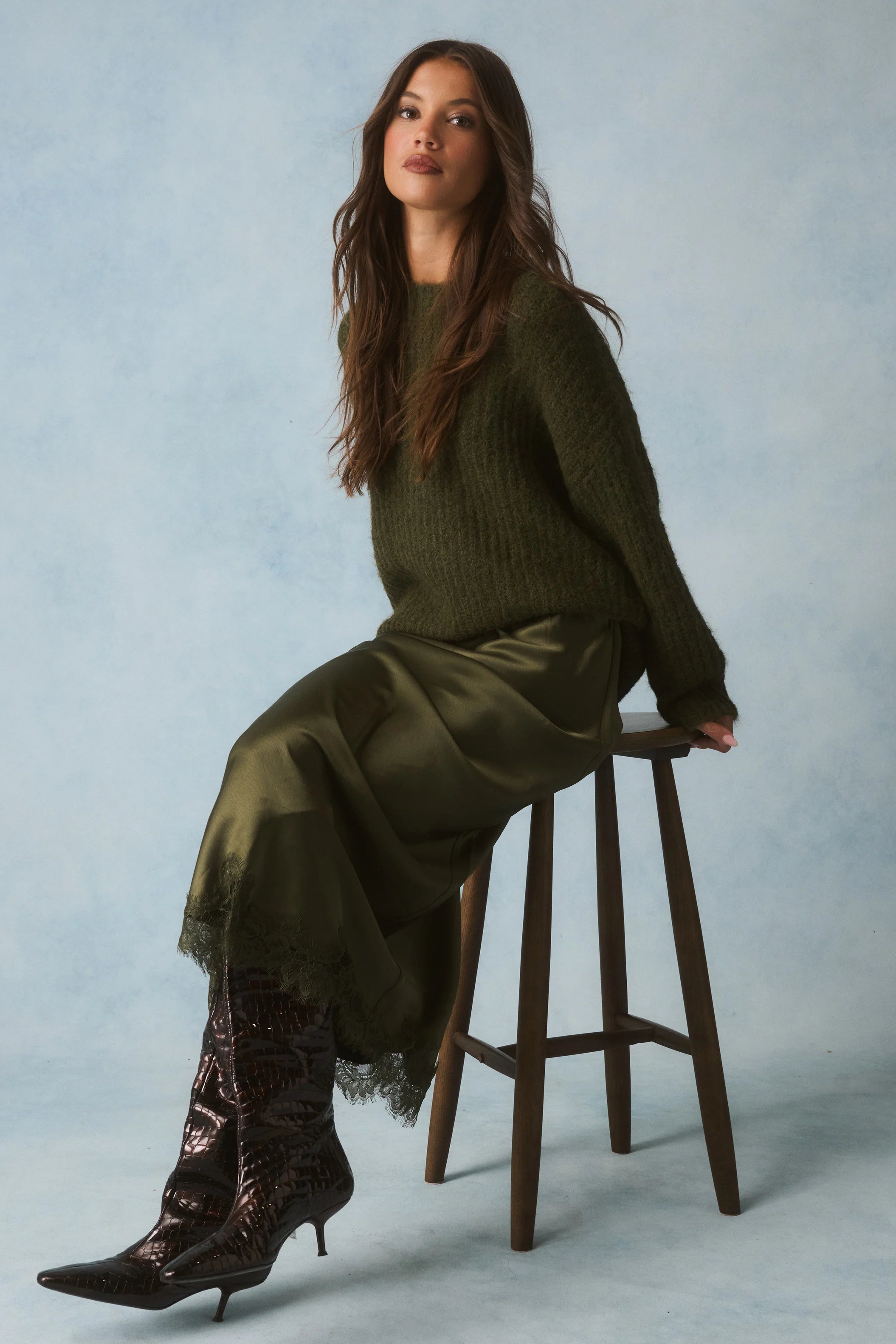 cartel & willow Luna Skirt - Khaki
