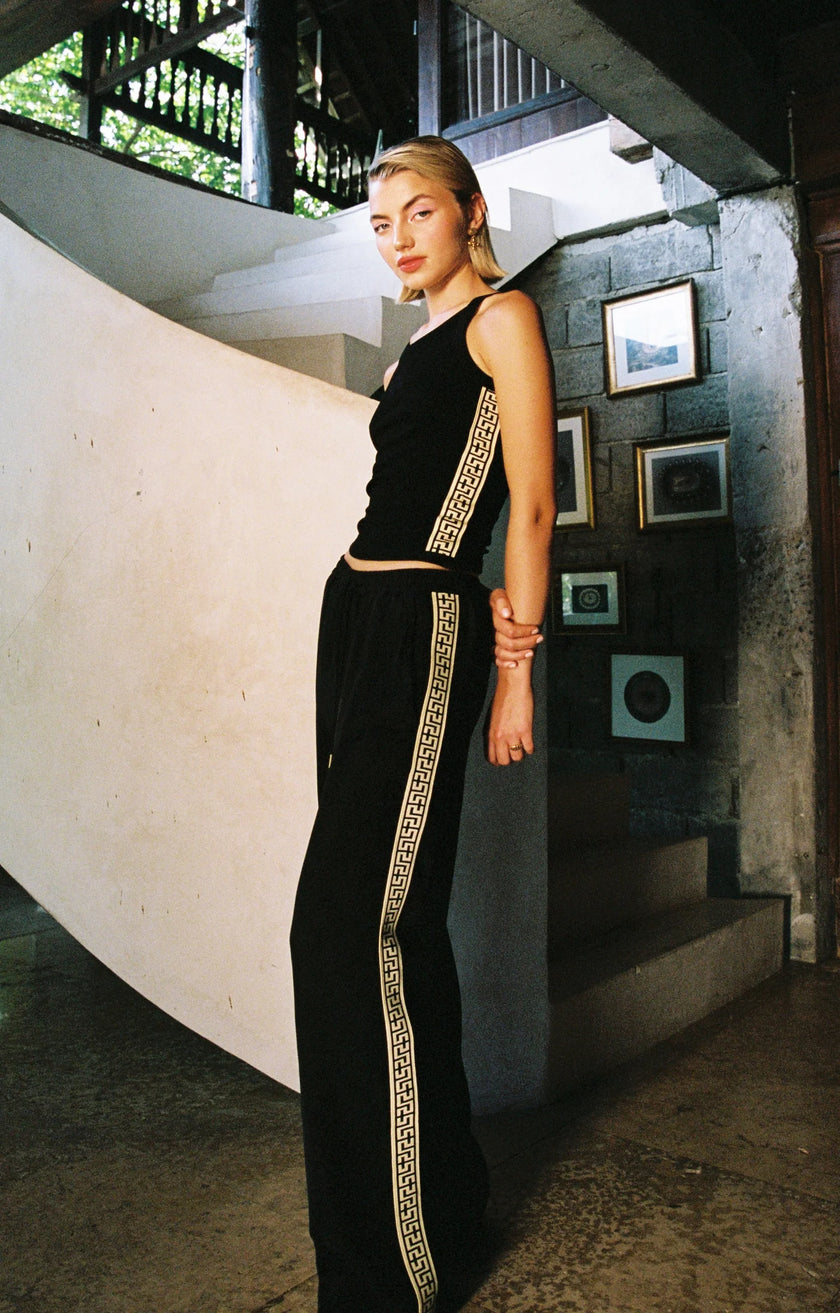 Something Very Special Geo Vacay Pant - Black