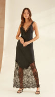 Charli Solange Slip Dress - Black