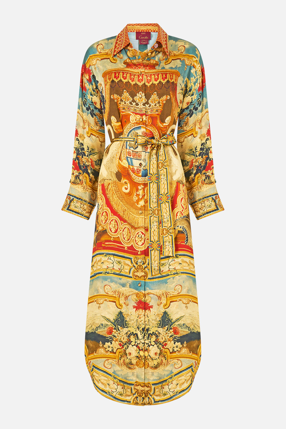 Camilla Life’s Rich Tapestry Shirt Dress with Button Back Detail