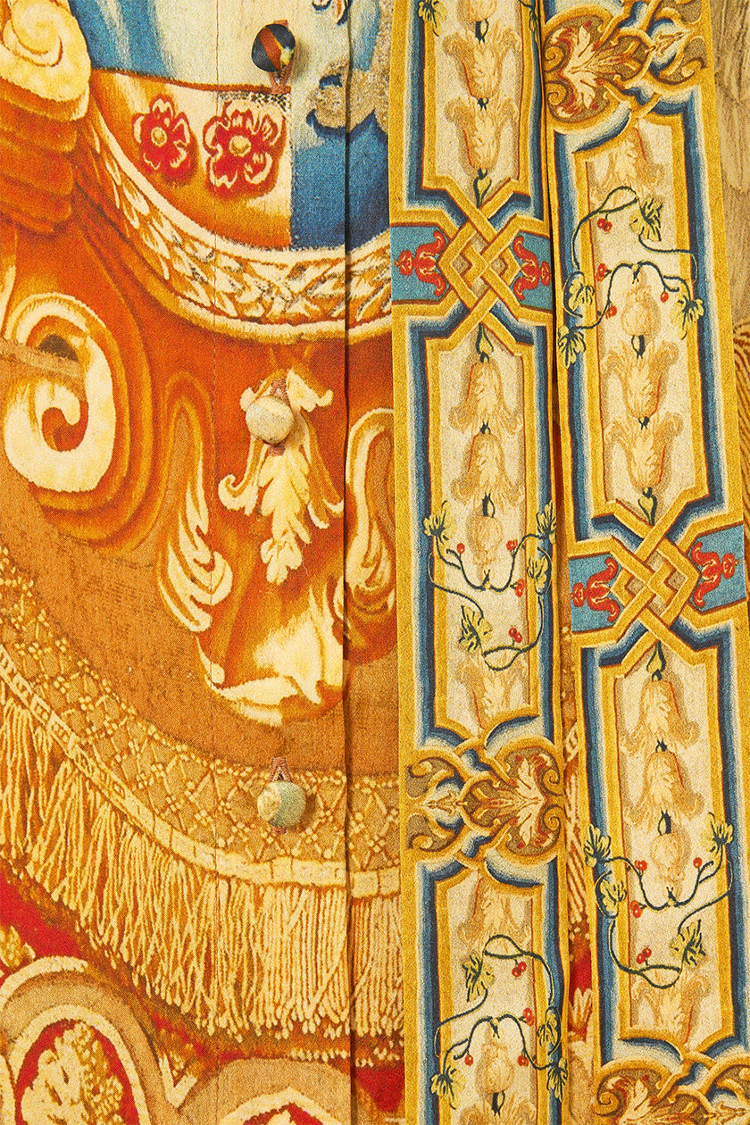 Camilla Life’s Rich Tapestry Shirt Dress with Button Back Detail