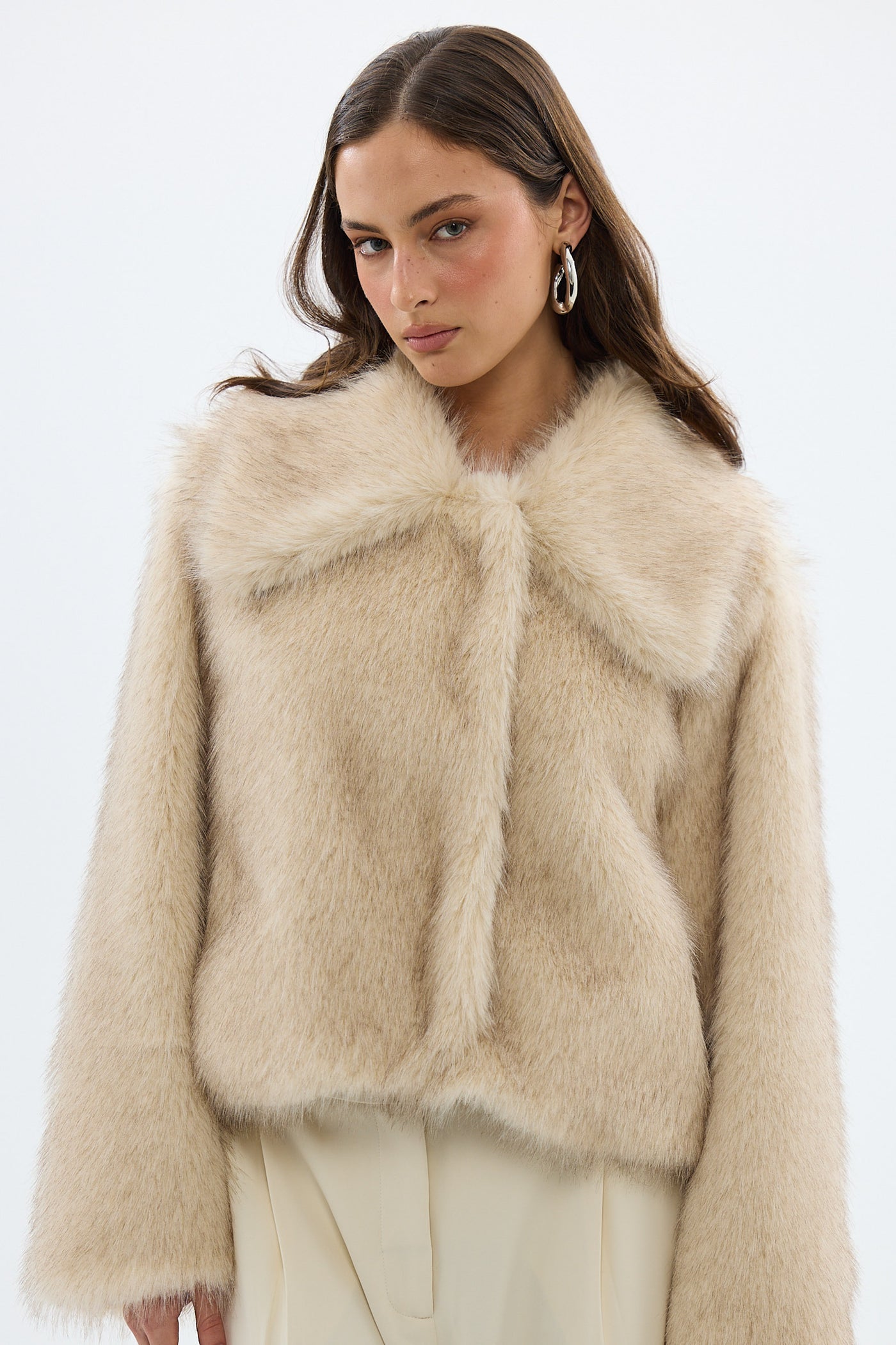 Bübish Luxe  Ashton Faux Fur Jacket -  Ivory