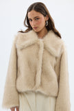 Bübish Luxe  Ashton Faux Fur Jacket -  Ivory