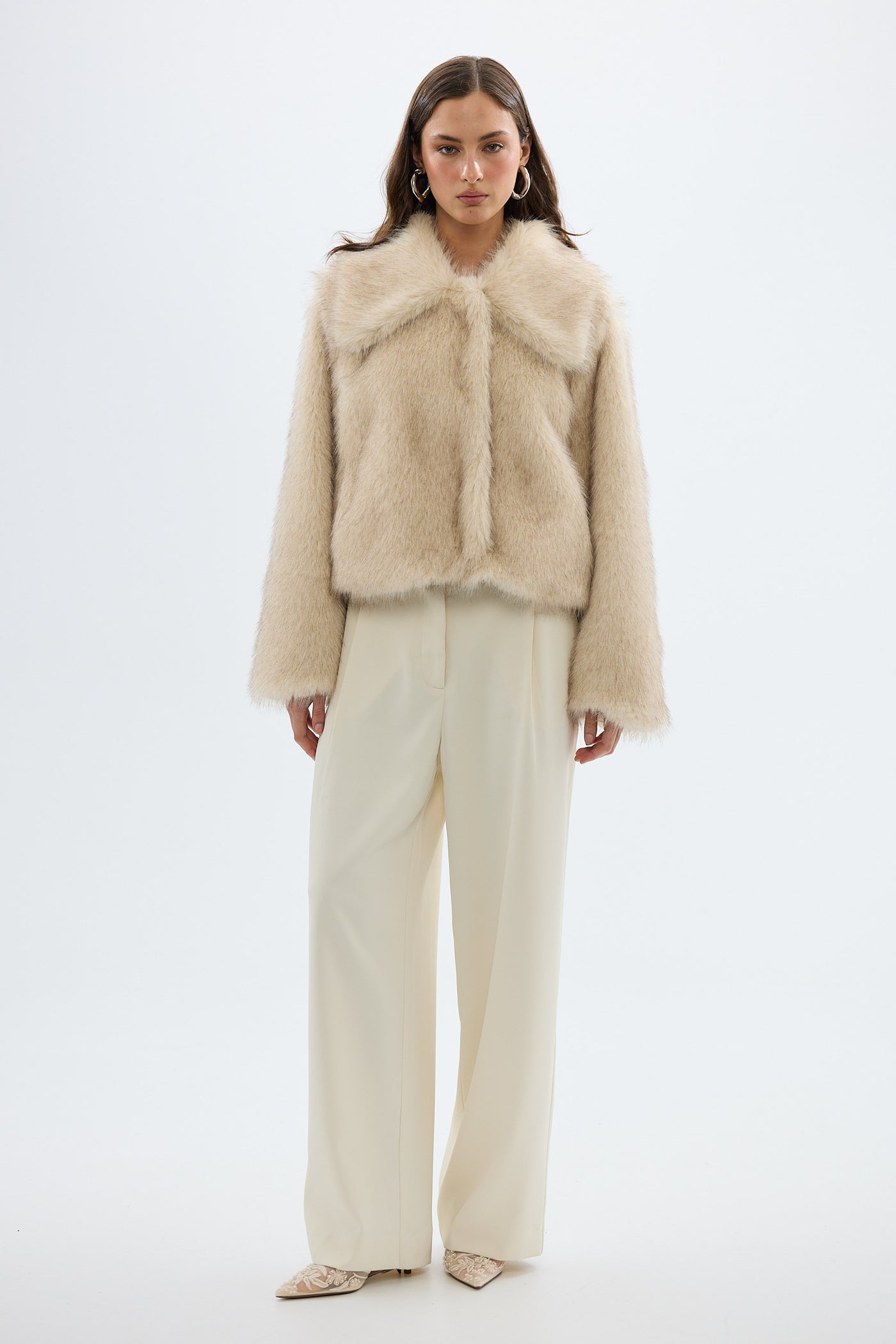 Bübish Luxe  Ashton Faux Fur Jacket -  Ivory