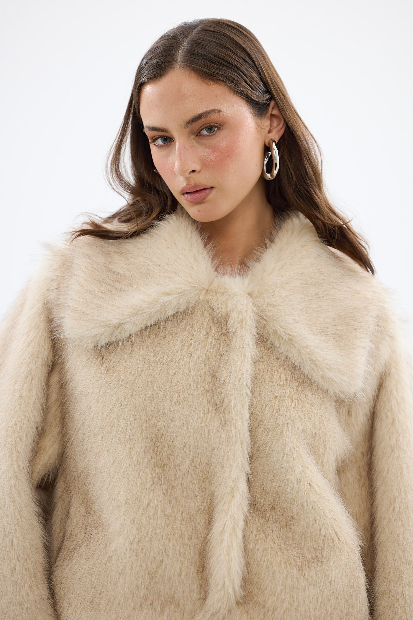 Bübish Luxe  Ashton Faux Fur Jacket -  Ivory