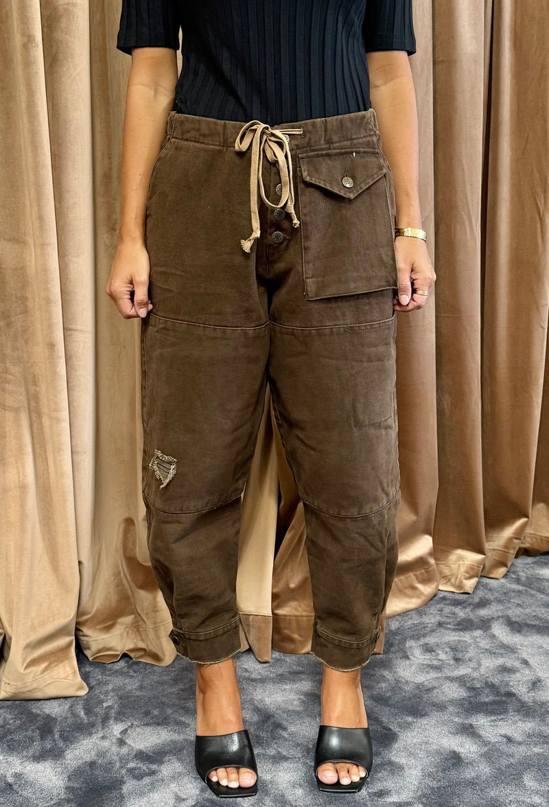 M.A. Dainty Trucker Jean - Chocolate