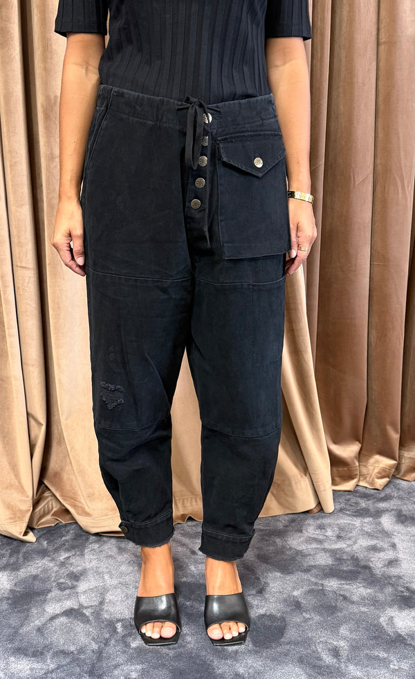 M.A. Dainty Trucker Jean - Black