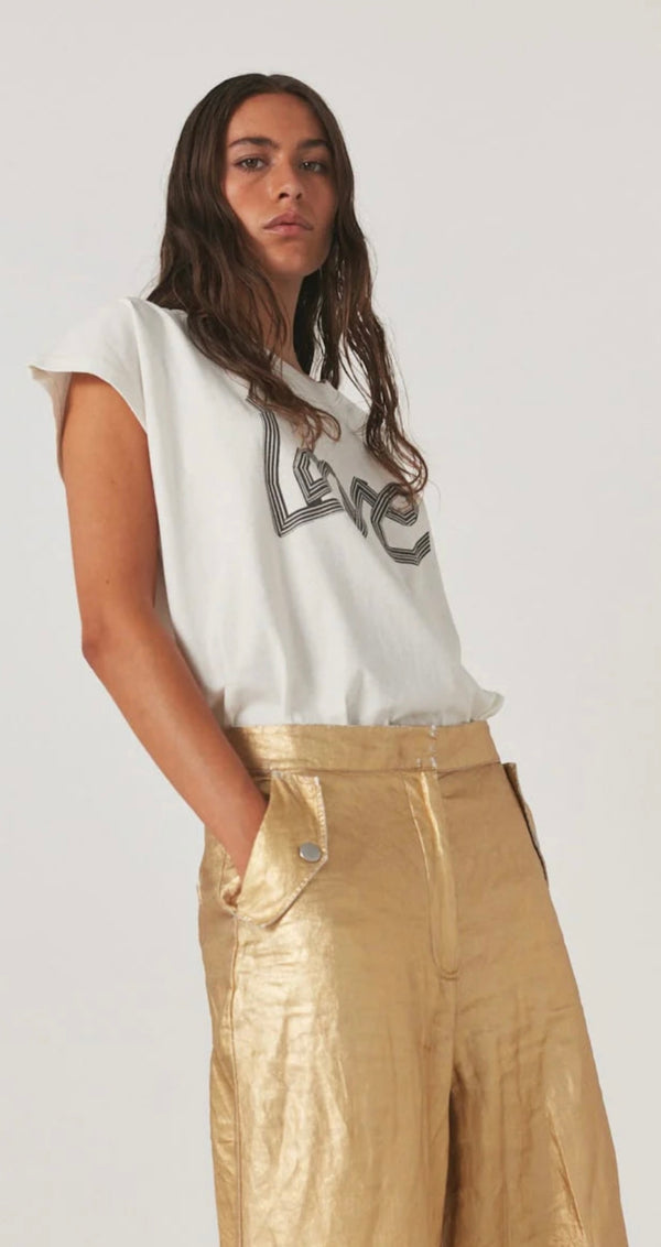 Rabens Saloner Ambla Tee - Chalk Love