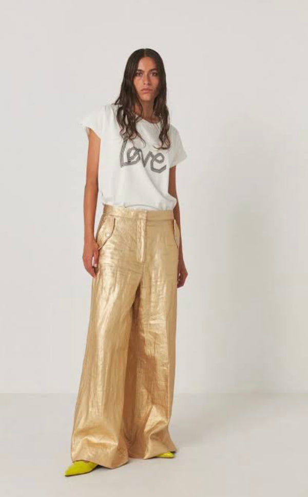 Rabens Saloner Ambla Tee - Chalk Love