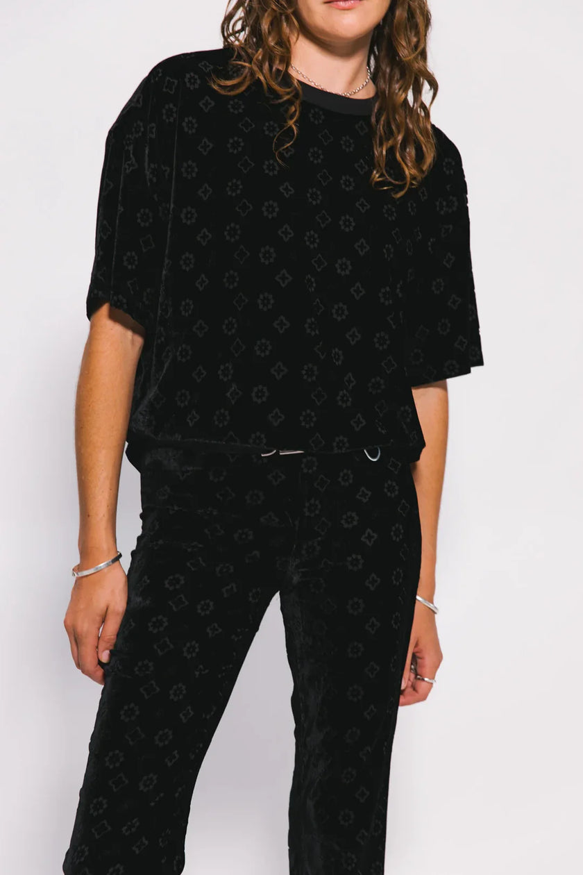 Something Very Special Velour Boxy Motif Tee