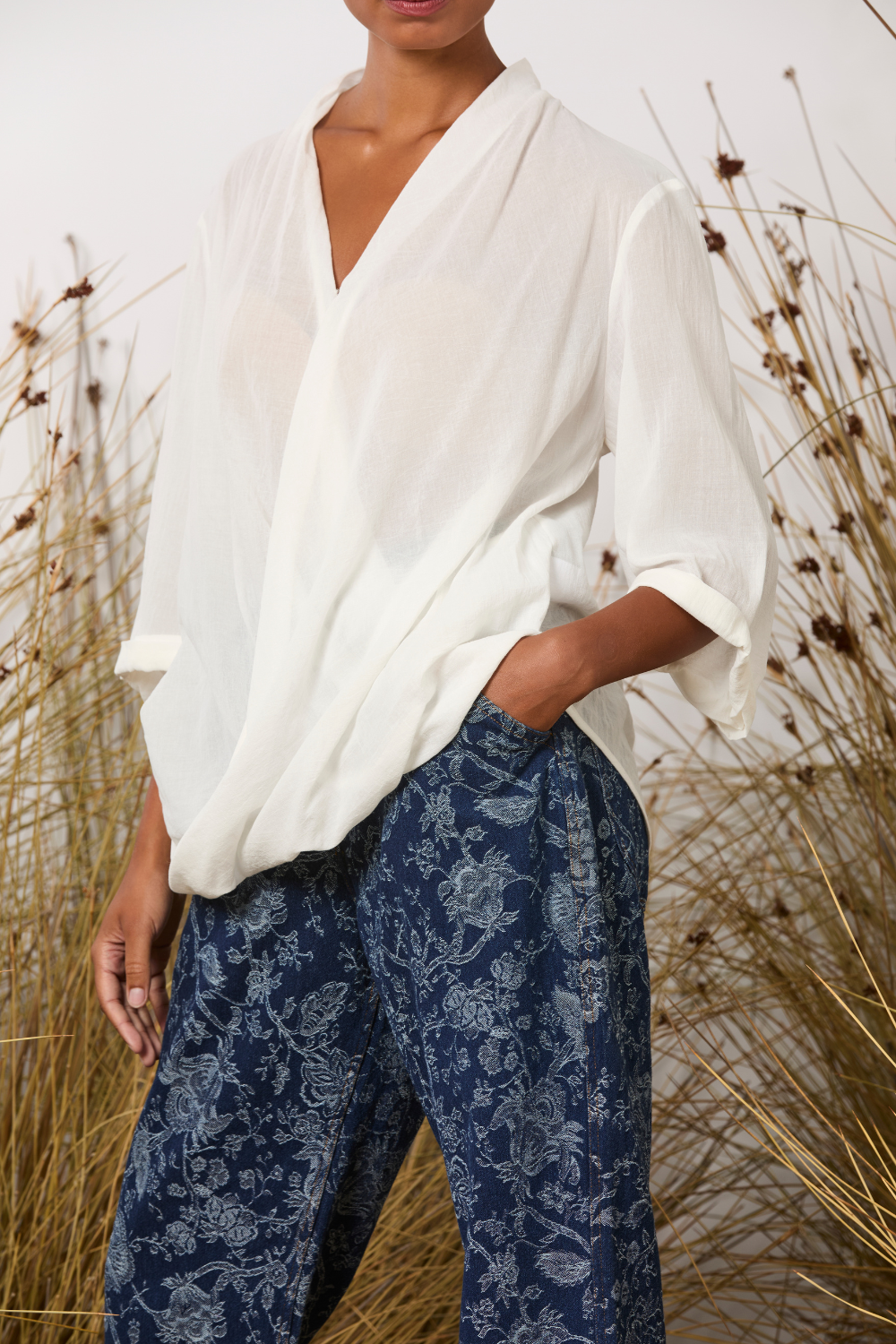 M.A. Dainty Disconnected Jeans - Orchids