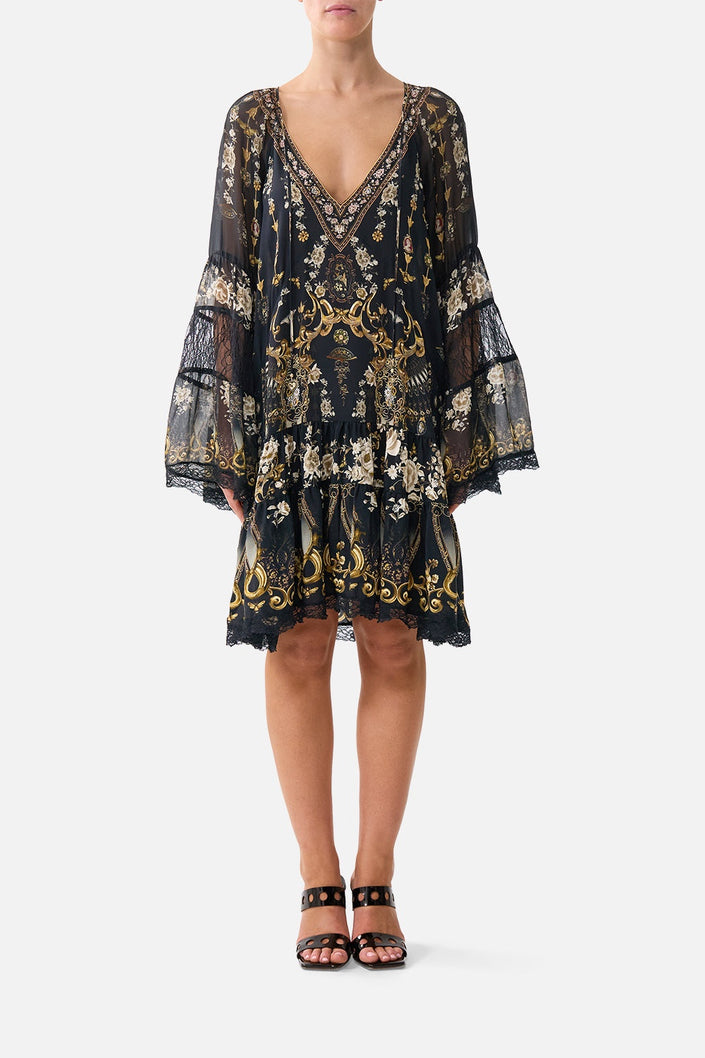 Camilla Flamenco Folklore A-Line Gathered Panel Dress