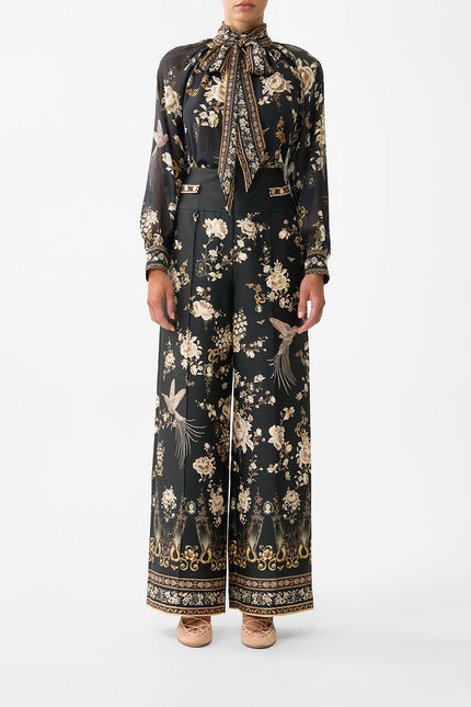 Camilla Flamenco Folklore Detachable Pussy Bow Raglan Blouse