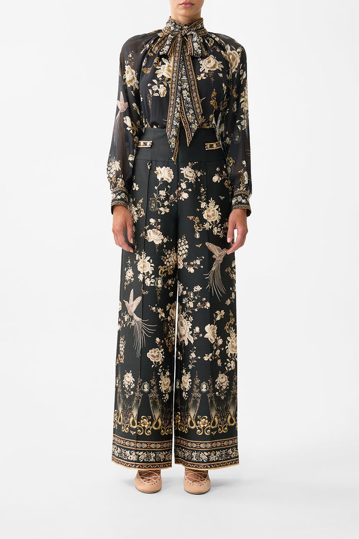 Camilla Flamenco Folklore Detachable Pussy Bow Raglan Blouse