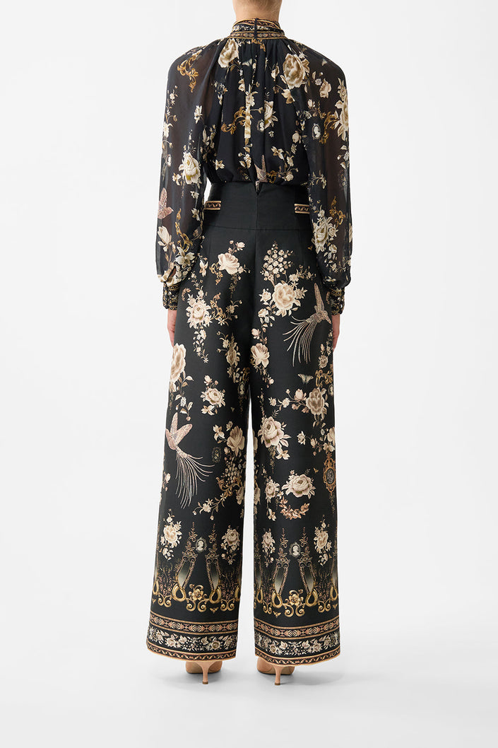 Camilla Flamenco Folklore Detachable Pussy Bow Raglan Blouse