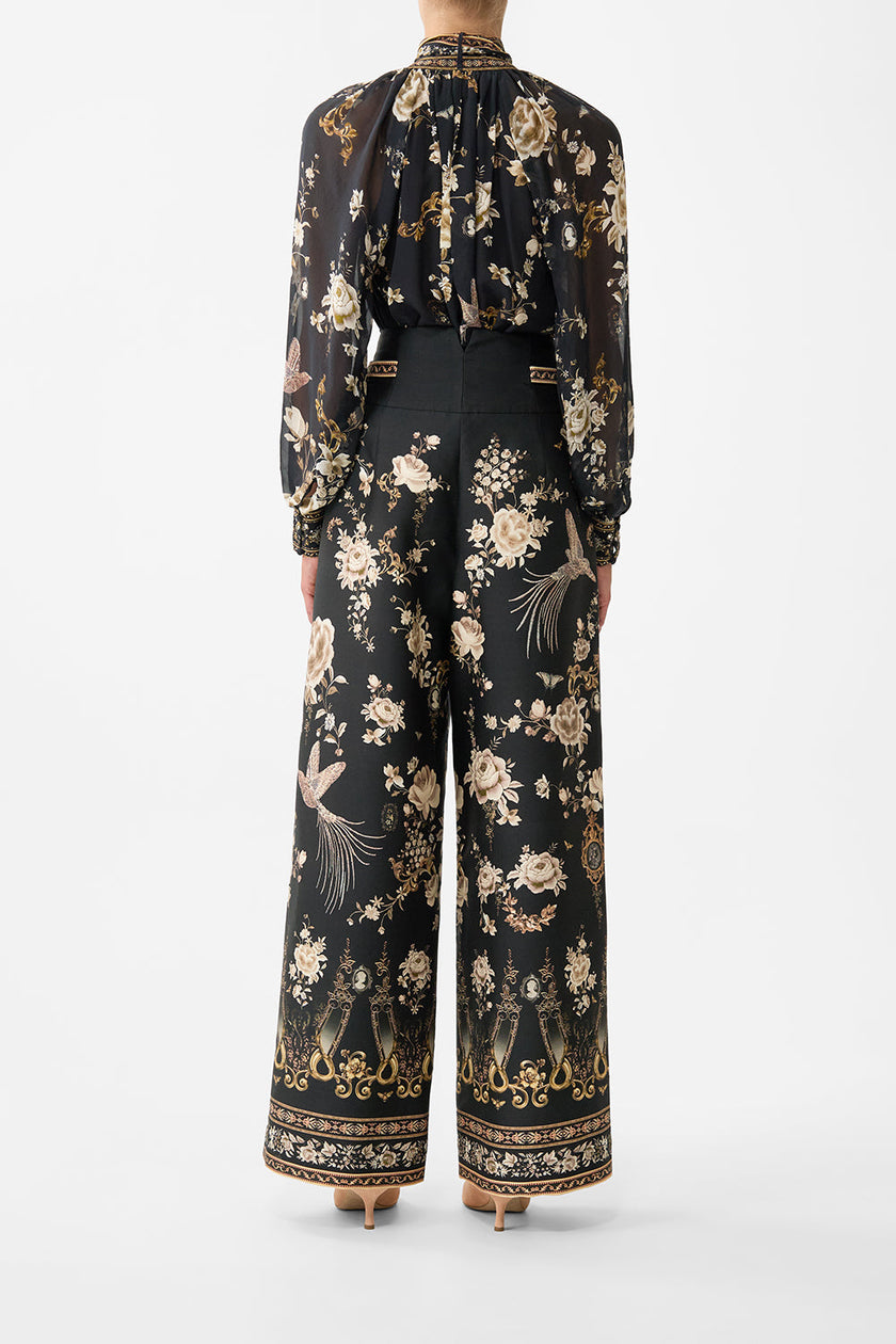 Camilla Flamenco Folklore Detachable Pussy Bow Raglan Blouse
