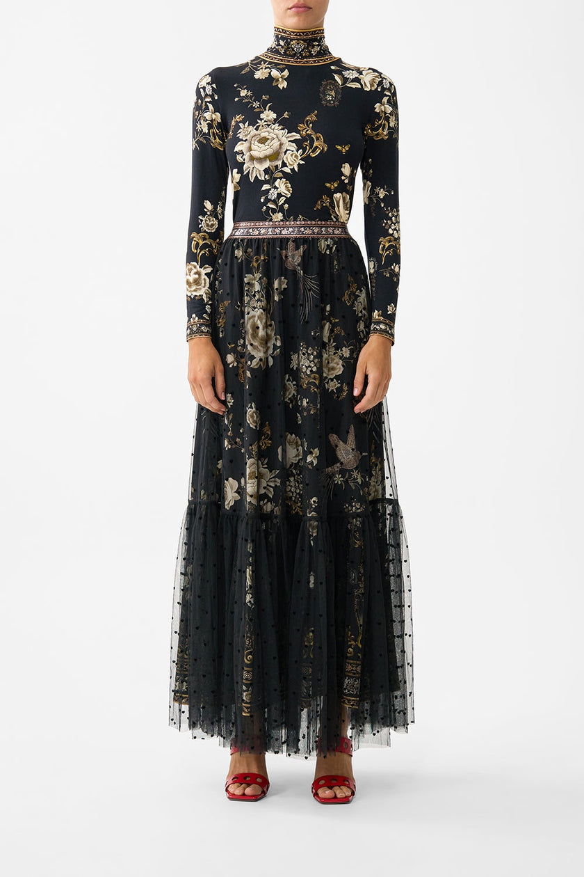 Camilla Flamenco Folklore Waistband Ruffle Hem Skirt