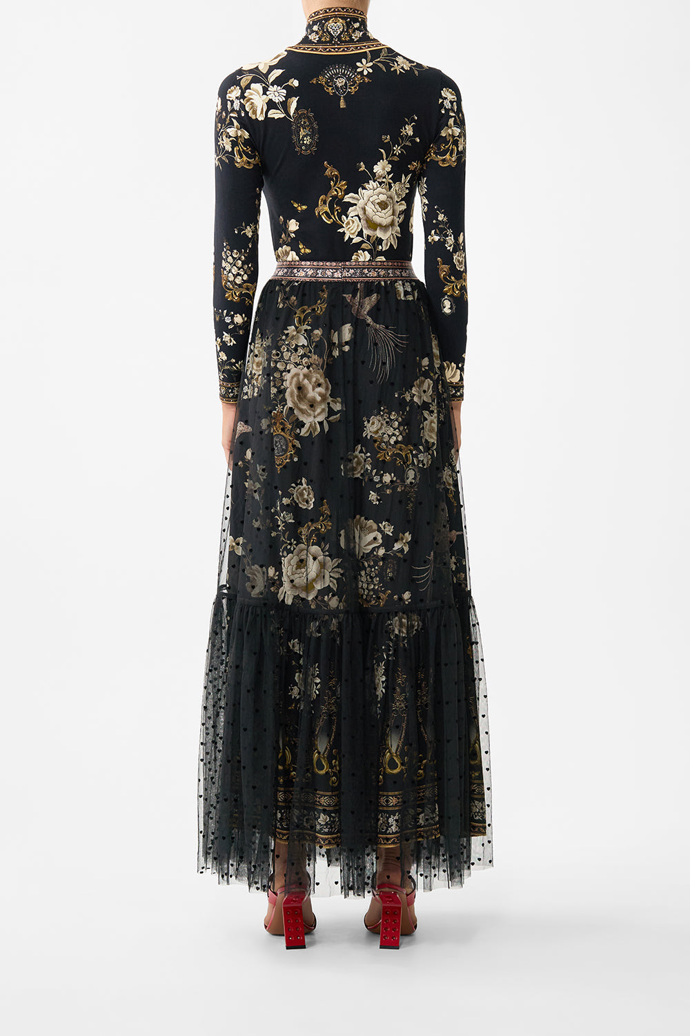 Camilla Flamenco Folklore Waistband Ruffle Hem Skirt