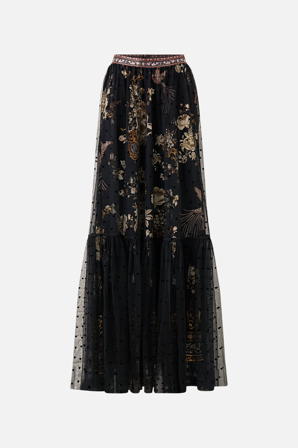 Camilla Flamenco Folklore Waistband Ruffle Hem Skirt