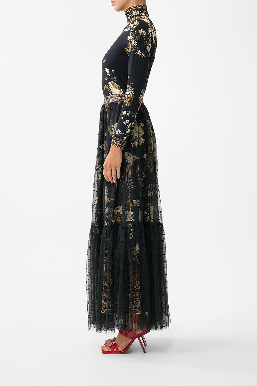 Camilla Flamenco Folklore Waistband Ruffle Hem Skirt