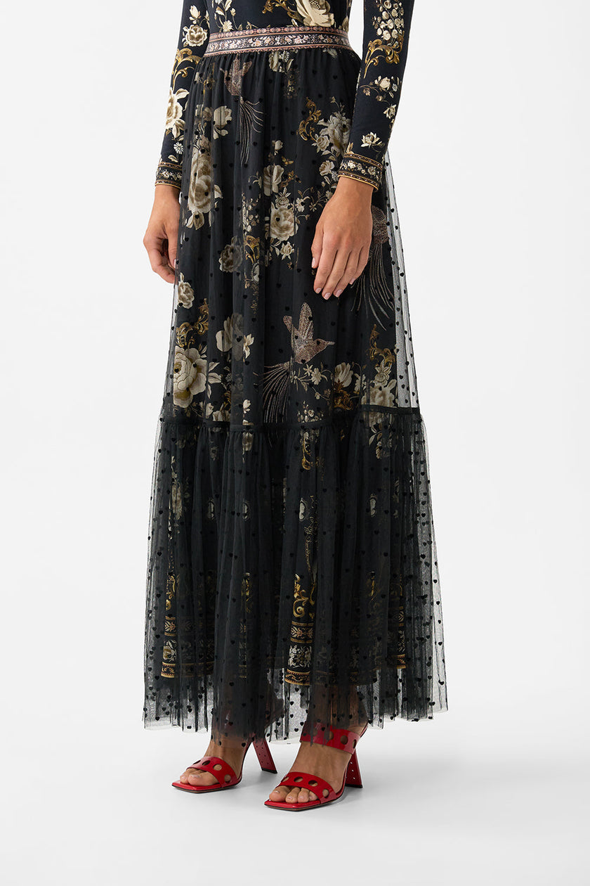 Camilla Flamenco Folklore Waistband Ruffle Hem Skirt