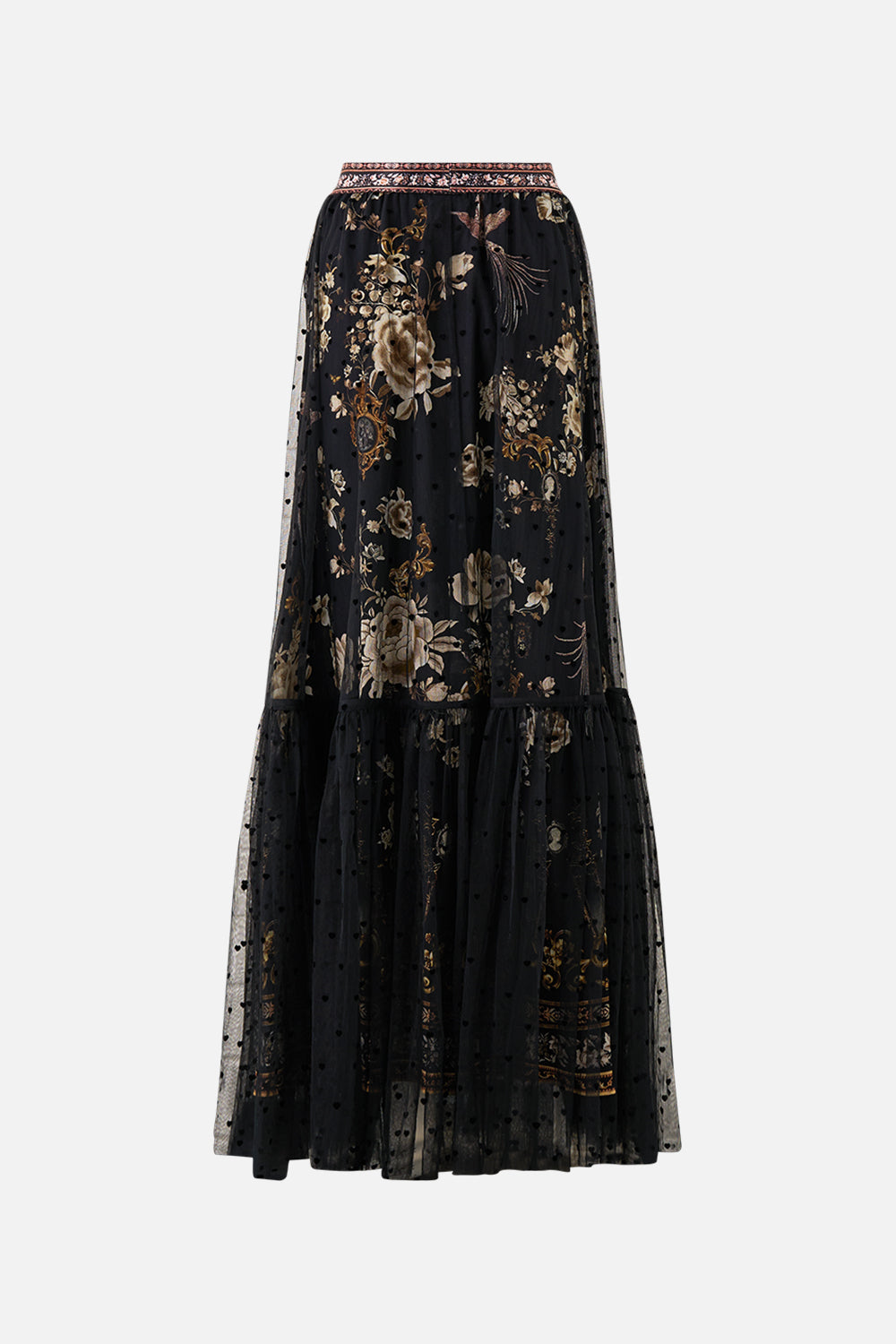 Camilla Flamenco Folklore Waistband Ruffle Hem Skirt