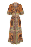 ALÉMAIS Alberta Smocked Shirtdress