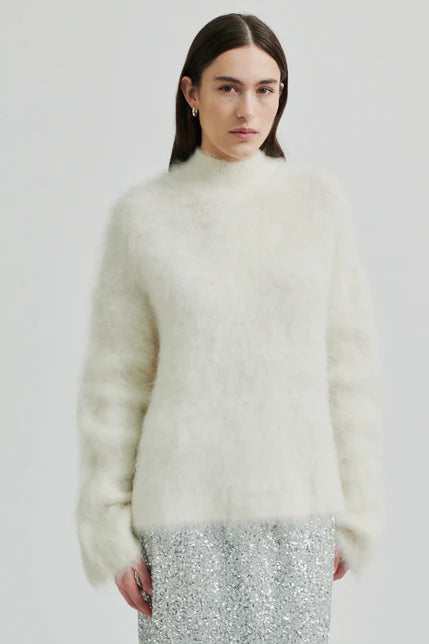 Second Female Isaky Knit T-Neck - Eggnog
