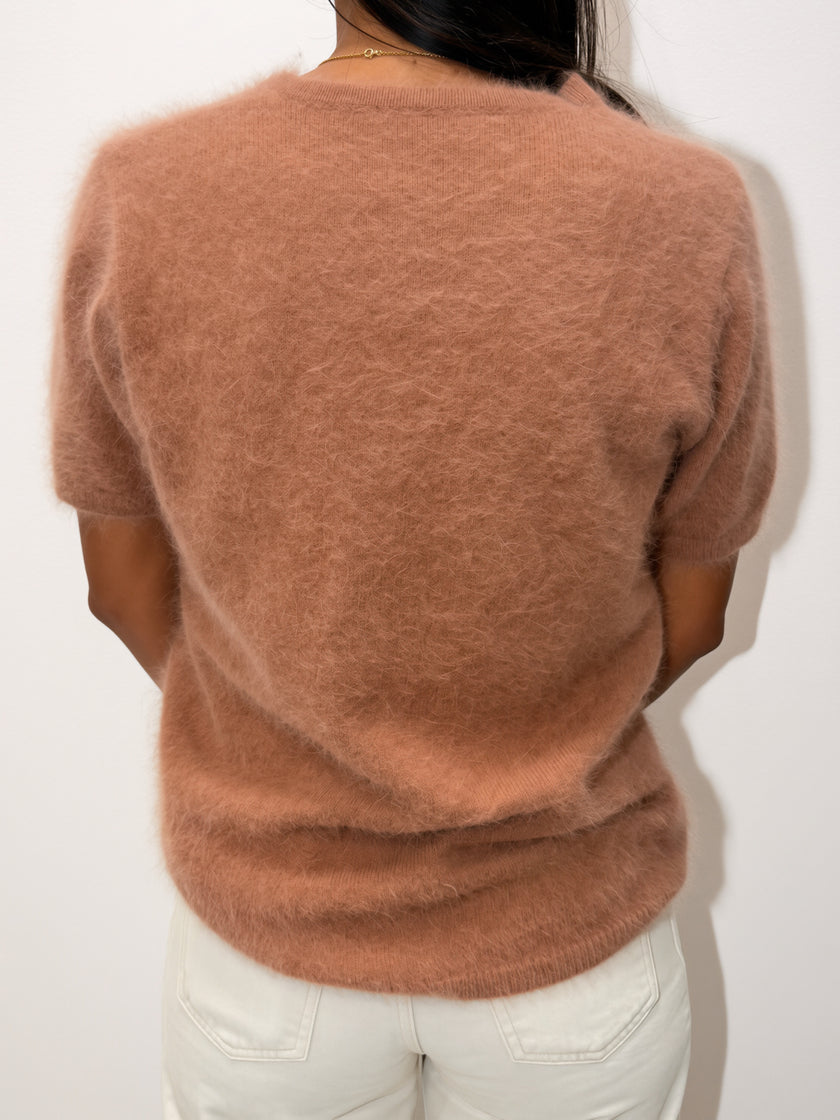 HONEY  SS Cashmere Crew Tee - Boujee Beige