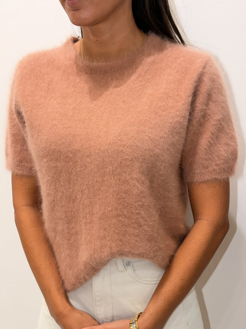 HONEY  SS Cashmere Crew Tee - Boujee Beige