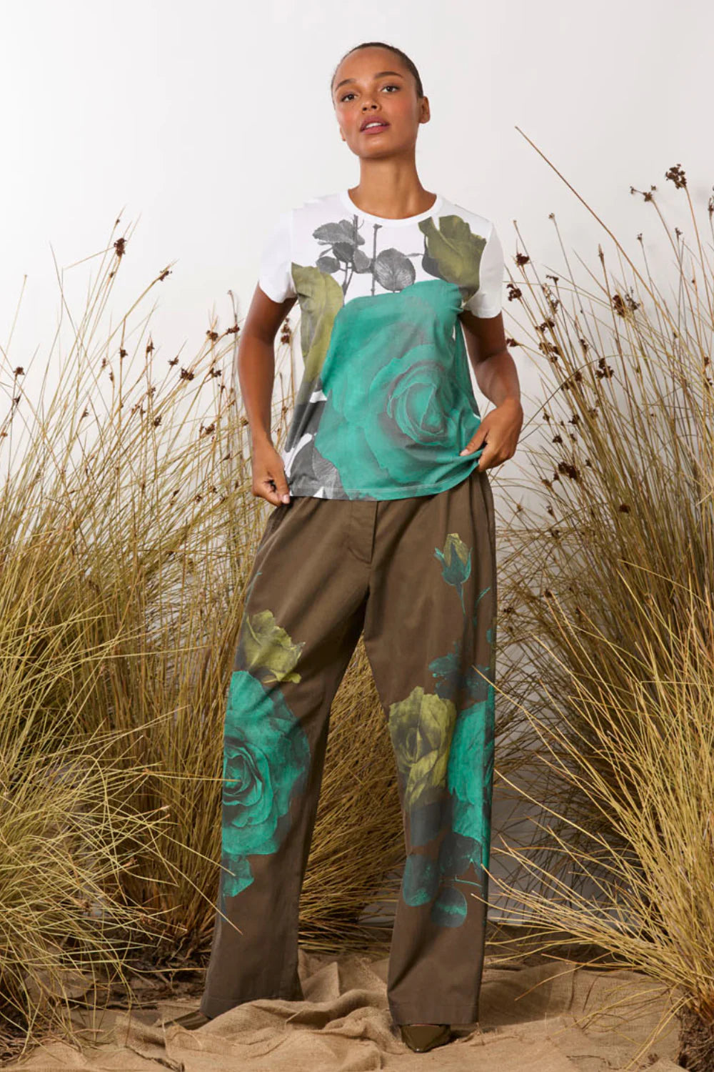 M.A. Dainty Journal Pants - Camo Roses