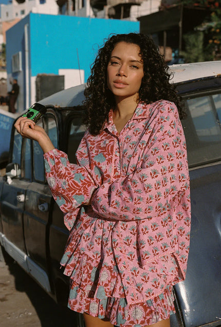 Kinga Csilla Kamala Block Print Chalm Shirt