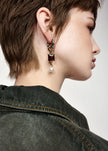 Essentiel Antwerp Kaos Gold/Silver/Glass Mismatched Earrings