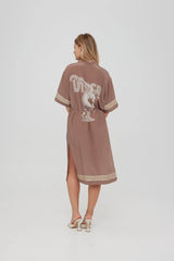 Something Very Special MSG Disco Kimono - Dark Taupe