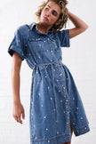 Kireina Simone Dress - Heart 70s Blue