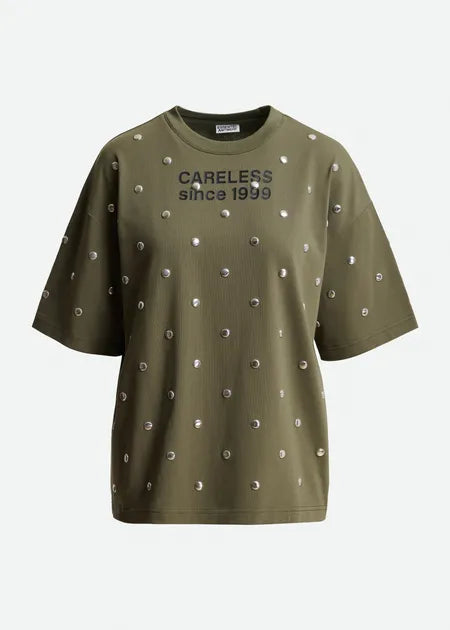 Essentiel Antwerp Kourse Tee with Studs - Green