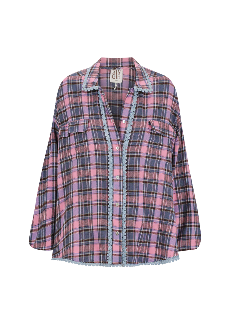 Kinga Csilla Etoffe Check Chalm Shirt