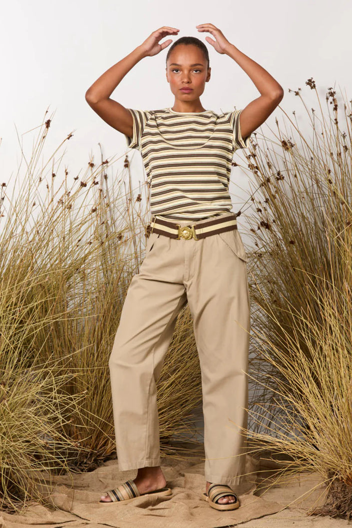 M.A. Dainty Lolly Tee - Yellow/Brown