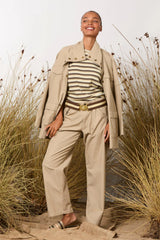 M.A. Dainty Lolly Tee - Yellow/Brown
