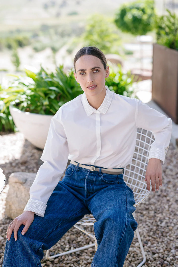 M.A. Dainty Stand By Shirt - White/Pearl