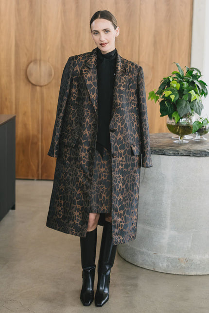 M.A. Dainty Bellhop Coat - Leopard